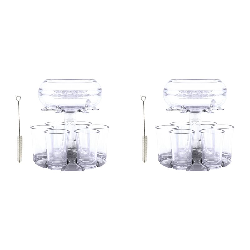 Wine Beer Glass Set - DTEN-2 Set 6 Gelas Shot Dispenser