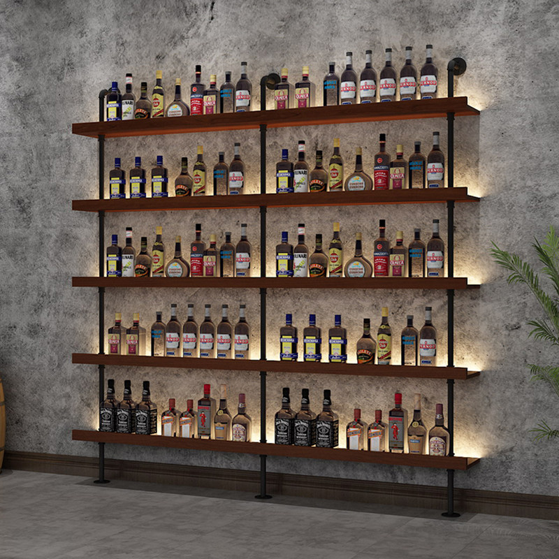 Wine Beer Restaurant - Rak anggur merah berlapis-lapis untuk restoran,