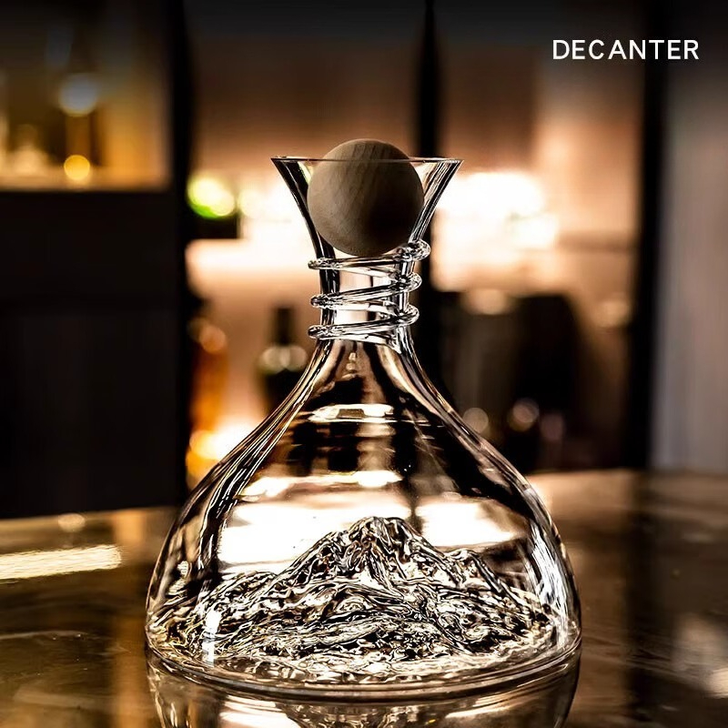 Decanter Aerator Set - Set Dekanter Anggur Bentuk Gunung Es