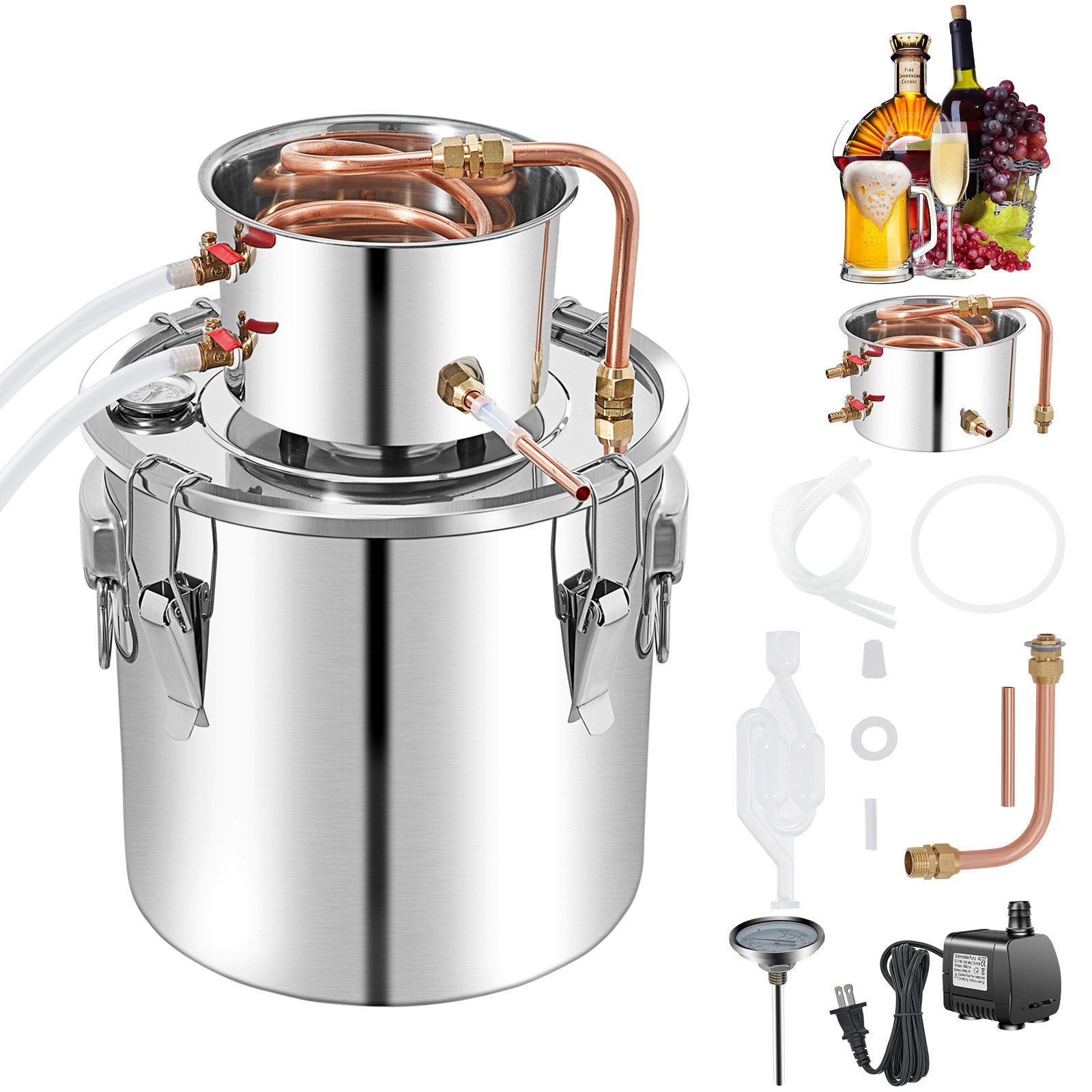 Wine Beer Liquor - SucceBuy Penyuling Alkohol 50L dari Baja