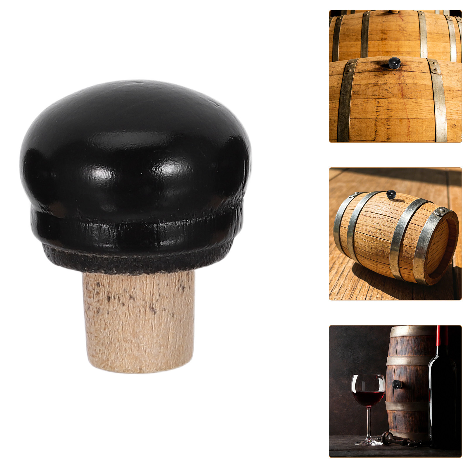 Wine Beer Glass Set - 4Pcs Set Sumbat Gabus Tong Kayu