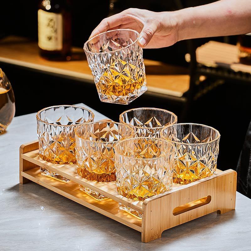 Wine Beer Glass Set - Gelas Wiski Ukiran Retro untuk Penggunaan