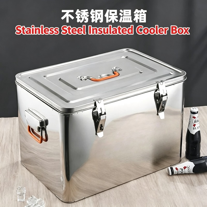 Wine Beer Delivery - Kotak Pendingin Terisolasi Stainless Steel 65L,