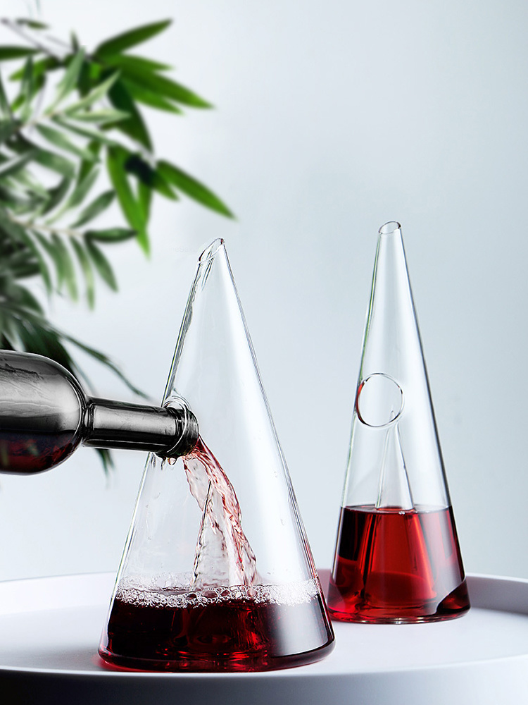 Decanter Aerator Set - Pembagi Wine Decanter Bentuk Kerucut, Aksesoris