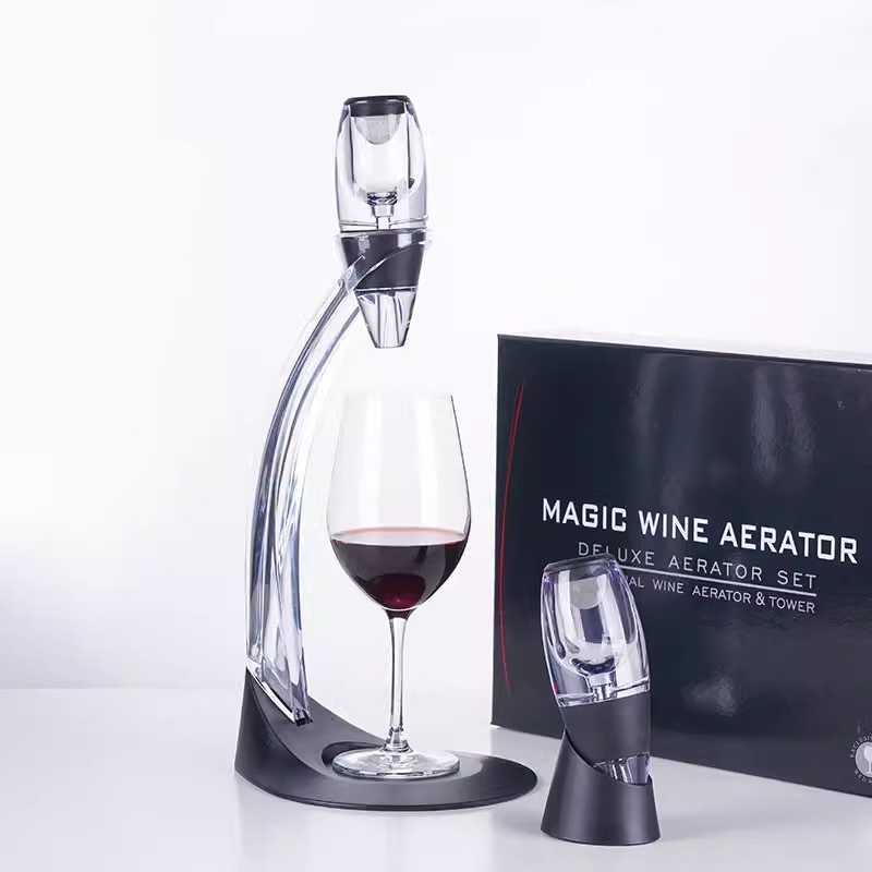 Decanter Aerator Set - Penyeduh Anggur Merah Profesional dengan Penyangga