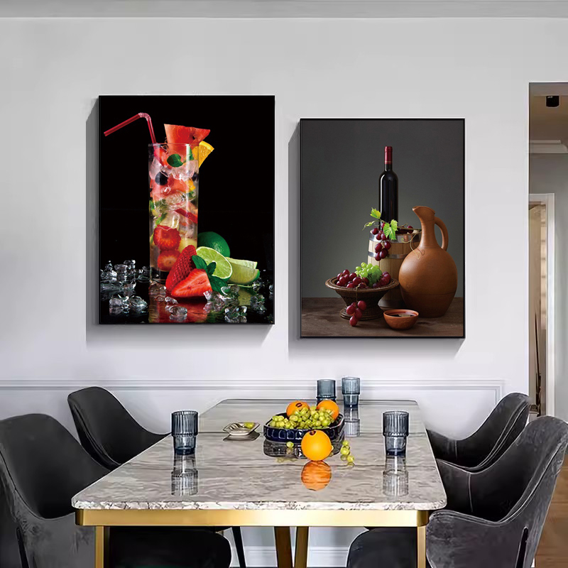 Wine Beer Restaurant - Lukisan Kanvas Seni Dinding Bir Anggur
