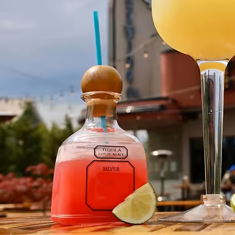 Wine Beer Liquor - Botol Tequila 375ml, Cangkir Reusable dengan