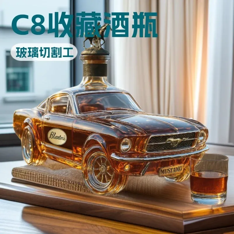 Wine Beer Liquor - Botol Wiski Mobil Polisi, Gelas Wiski