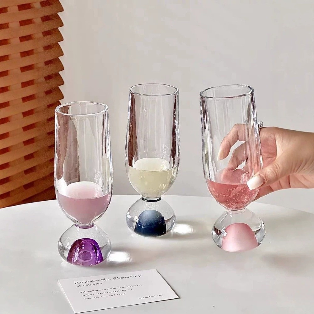 Gelas Kaca Bulat Kreatif denga - Wine Beer Tasting ulasan dan harga