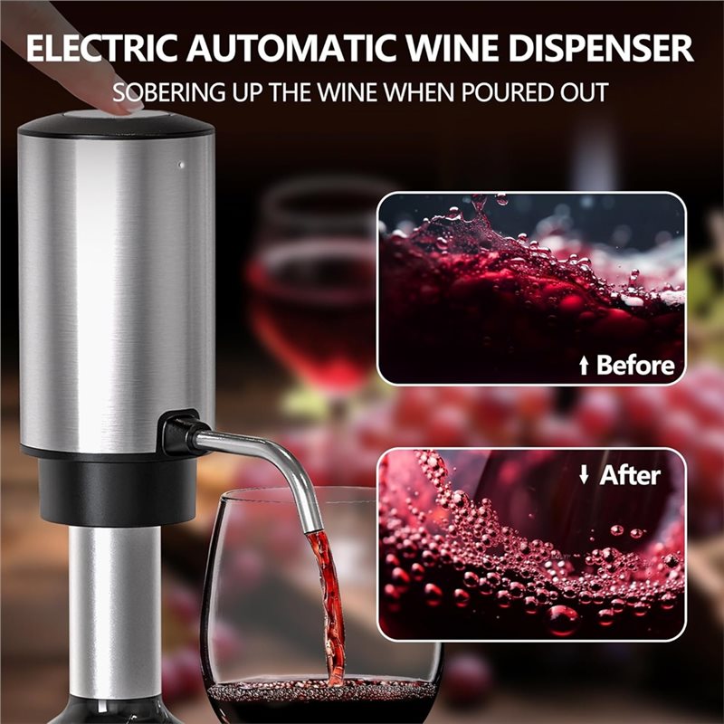 A84G-Pembuka Anggur Elektrik 4 - Decanter Aerator Set ulasan dan harga