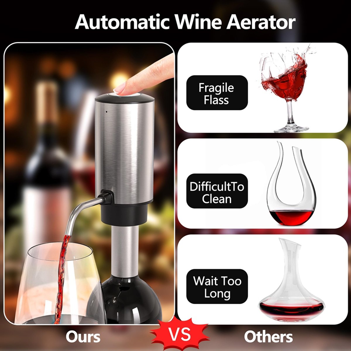 Set Aerator Anggur Elektrik ET - Decanter Aerator Set ulasan dan harga