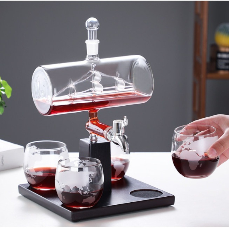 Decanter Anggur Kaca Tempered  - Decanter Aerator Set ulasan dan harga
