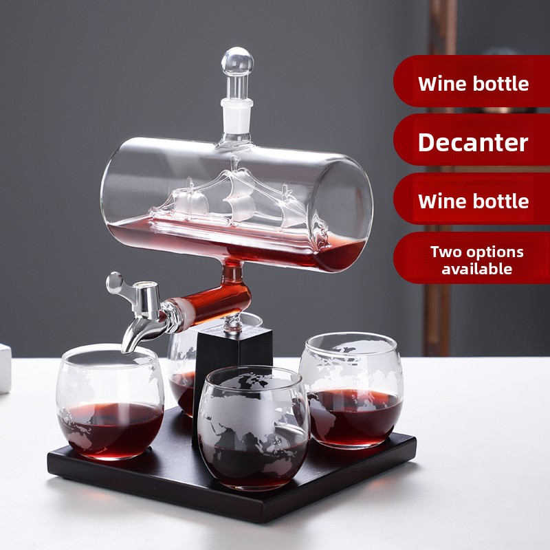 Decanter Anggur Kaca Tempered  - Decanter Aerator Set ulasan dan harga