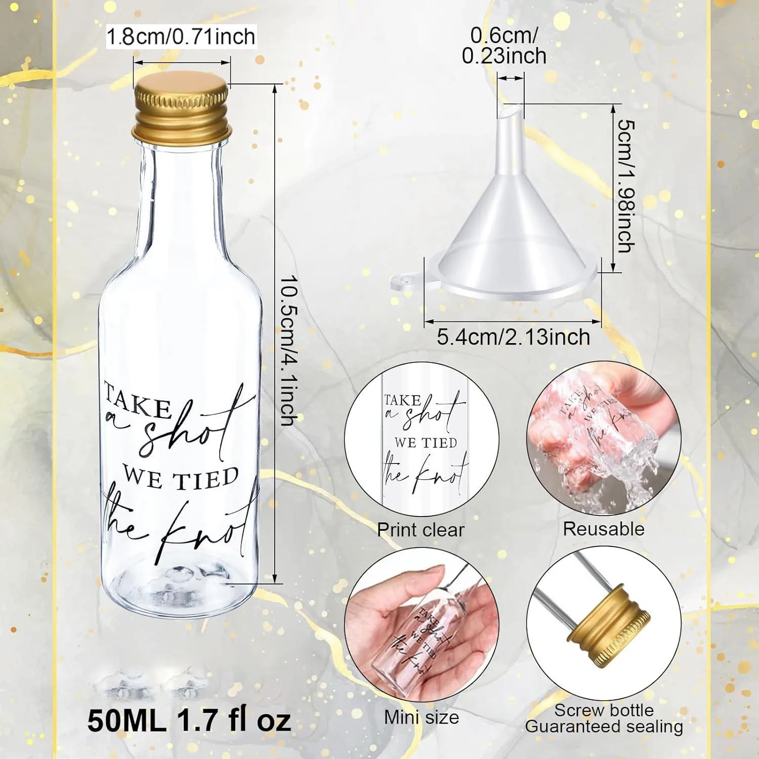 50Ml 1.7Oz Botol Minuman Keras - Wine Beer Liquor ulasan dan harga