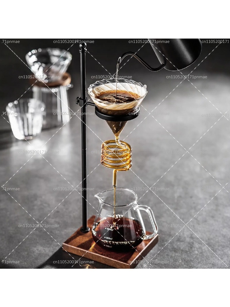 Set Dripper Kopi Kaca Spiral E - Decanter Aerator Set ulasan dan harga
