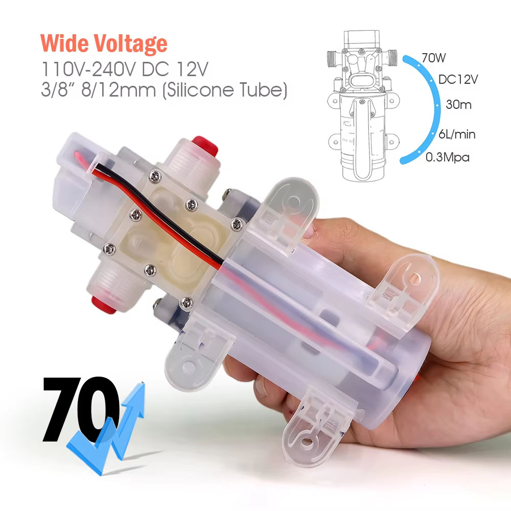 Pompa Diafragma 70W 12V DC5521 - Wine Beer Delivery ulasan dan harga